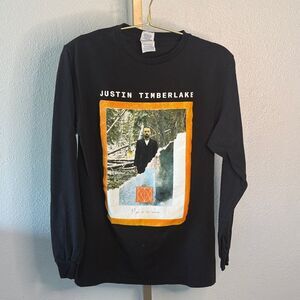Justin Timberlake -man of the woods - Black Long Sleeve Shirt- small